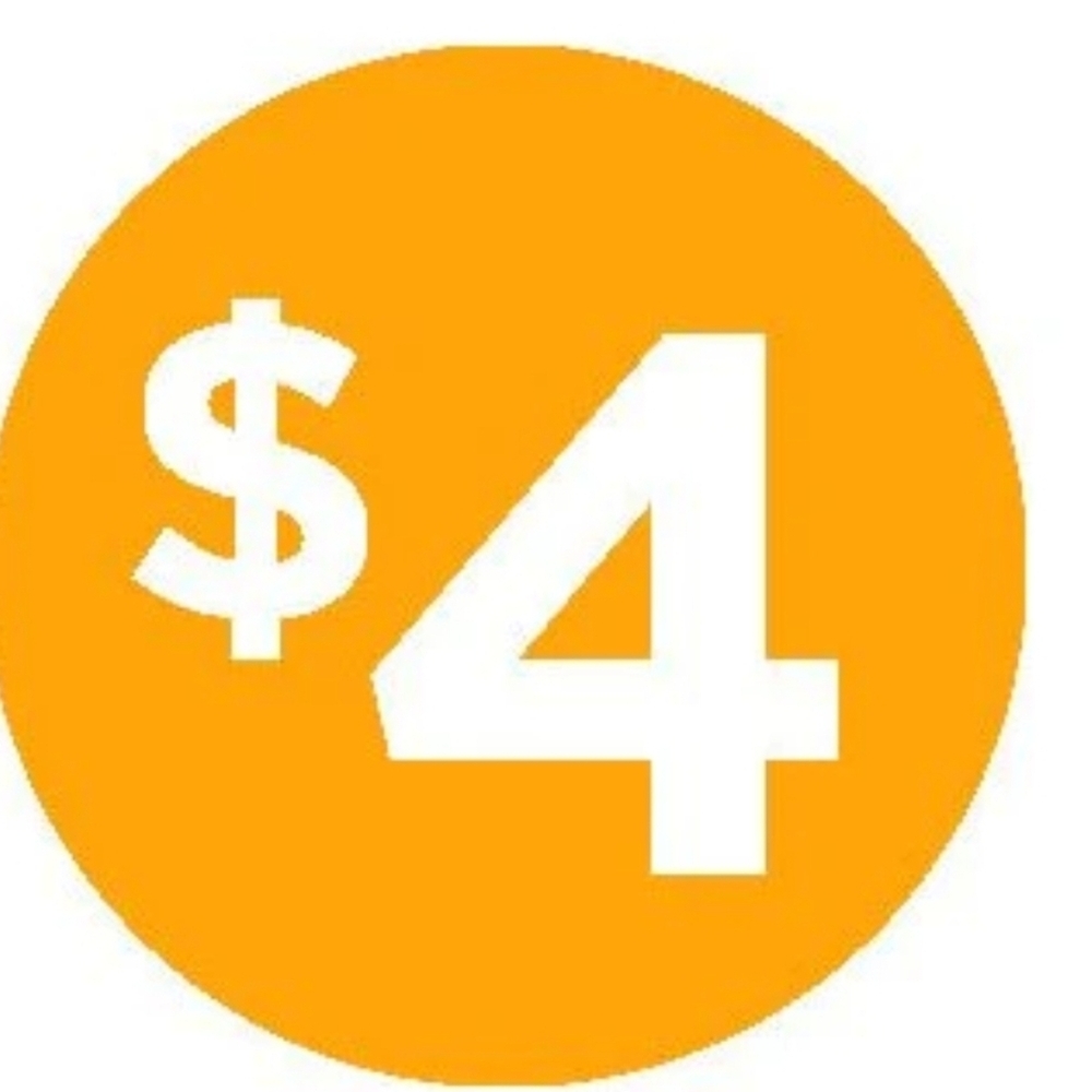 $4 STARTS- Thanks You For Your Purchase!